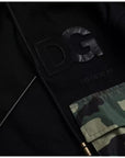 Dolce & Gabbana Black Camouflage Hooded Sweatshirt Sweater