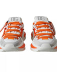 Dolce & Gabbana White Orange Airmaster Low Top Sneakers Shoes