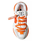Dolce & Gabbana White Orange Airmaster Low Top Sneakers Shoes