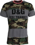 Dolce & Gabbana Multicolor Camouflage Cotton Crew Neck Men T-shirt