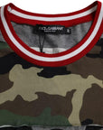 Dolce & Gabbana Multicolor Camouflage Cotton Crew Neck Men T-shirt