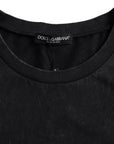 Dolce & Gabbana Black Graphic Print Cotton Crew Neck T-shirt