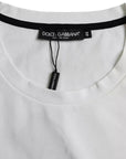 Dolce & Gabbana White Red Lips Print Cotton Men T-shirt