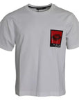 Dolce & Gabbana White Red Lips Print Cotton Men T-shirt