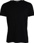 Dolce & Gabbana Black Cotton Round Neck Short Sleeves T-shirt