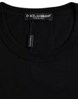 Dolce & Gabbana Black Cotton Round Neck Short Sleeves T-shirt