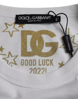 Dolce & Gabbana White Cotton Round Neck Short Sleeves T-shirt