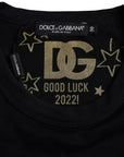 Dolce & Gabbana Black Cotton Round Neck Short Sleeves Men T-shirt