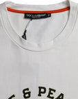 Dolce & Gabbana White Love & Peace Cotton Round Neck T-shirt