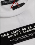 Dolce & Gabbana White Cotton DG Applique Men Casual T-shirt