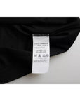 Dolce & Gabbana Black Silk Round Neck Short Sleeve T-shirt