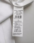 Dolce & Gabbana White Cotton Round Neck Short Sleeve T-shirt