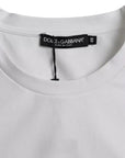 Dolce & Gabbana White Cotton Round Neck Short Sleeve T-shirt