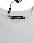 Dolce & Gabbana White Cotton Round Neck Short Sleeve T-shirt