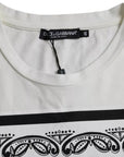 Dolce & Gabbana White Bandana Print Cotton Short Sleeves Men T-shirt