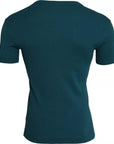 Dolce & Gabbana Blue Green Cotton Round Neck Short Sleeves T-shirt