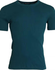 Dolce & Gabbana Blue Green Cotton Round Neck Short Sleeves T-shirt