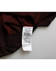 Dolce & Gabbana Bordeaux Crown Print Round Neck Cotton T-shirt