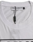 Dolce & Gabbana White Logo Round Neck Short Sleeves T-shirt