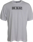 Dolce & Gabbana White Logo Round Neck Short Sleeves T-shirt