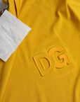Dolce & Gabbana Dark Yellow Logo Cotton Round Neck T-shirt