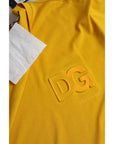 Dolce & Gabbana Dark Yellow Logo Cotton Round Neck T-shirt