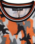 Dolce & Gabbana Multicolor Camouflage Cotton Crew Neck Men T-shirt