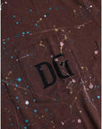 Dolce & Gabbana Brown Color Splash Cotton Crew Neck T-shirt