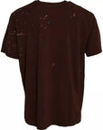 Dolce & Gabbana Brown Color Splash Cotton Crew Neck T-shirt