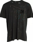 Dolce & Gabbana Gray Color Splash Cotton Crew Neck T-shirt
