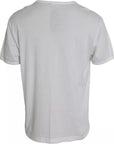 Dolce & Gabbana White Logo Embossed Cotton Crewneck T-shirt