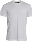 Dolce & Gabbana White Logo Round Neck Short Sleeves T-shirt