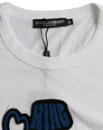 Dolce & Gabbana White King Of Love Round Neck Short Sleeves T-shirt