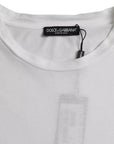 Dolce & Gabbana White Cotton Round Neck Short Sleeve T-shirt