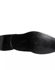 Dolce & Gabbana Black Calfskin Leather Derby Men Dress Shoes