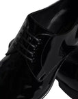 Dolce & Gabbana Black Calfskin Leather Derby Men Dress Shoes