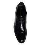 Dolce & Gabbana Black Calfskin Leather Derby Men Dress Shoes