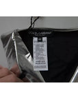 Dolce & Gabbana Silver Polyester Sleeveless Bustier Crop Top