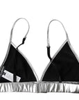 Dolce & Gabbana Silver Polyester Sleeveless Bustier Crop Top