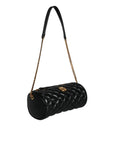 Versace Black Mini Quilted Lambskin Leather Crossbody Sling Bag
