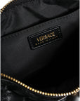 Versace Black Mini Quilted Lambskin Leather Crossbody Sling Bag