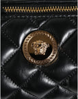 Versace Black Mini Quilted Lambskin Leather Crossbody Sling Bag