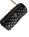 Versace Black Mini Quilted Lambskin Leather Crossbody Sling Bag