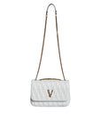 Versace White Mini Nappa Leather Crossbody Shoulder Bag
