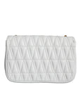 Versace White Mini Nappa Leather Crossbody Shoulder Bag