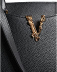 Versace Black Small Leather TopHandle Shoulder Crossbody Bag