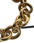 Dolce & Gabbana Gold Tone Brass Maxi Chain Lobster Clasp Logo Bracelet
