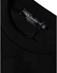 Dolce & Gabbana Black Leopard Crew Neck Sweatshirt Sweater