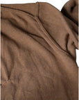 Dolce & Gabbana Brown Cashmere Knit V-neck Pullover Sweater