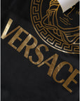 Versace Black Medusa Print Cotton HoodiePullover Sweatshirt Sweater